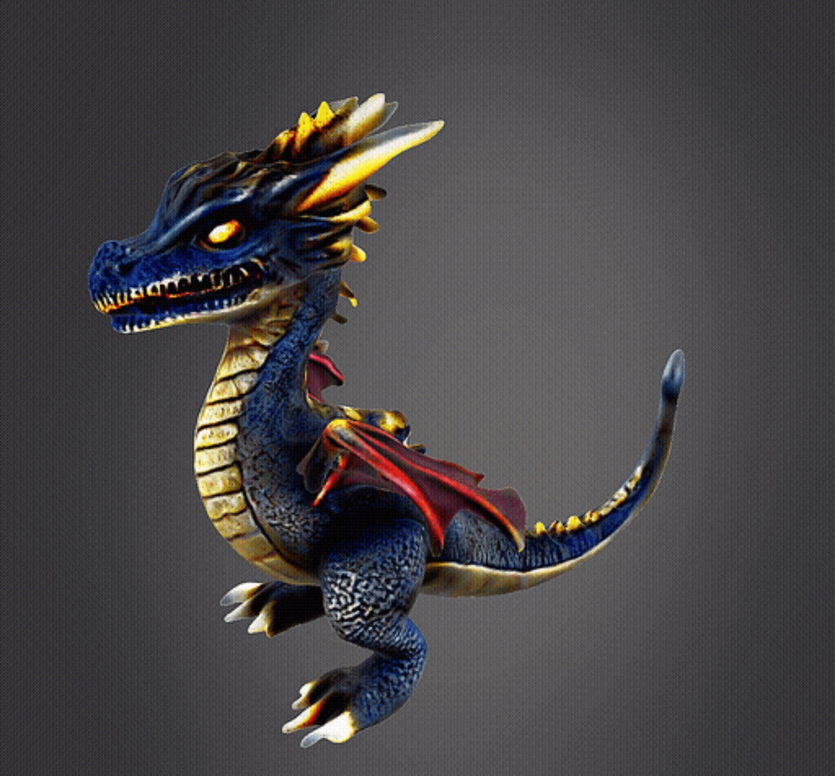 Baby dragon 3D print model_7