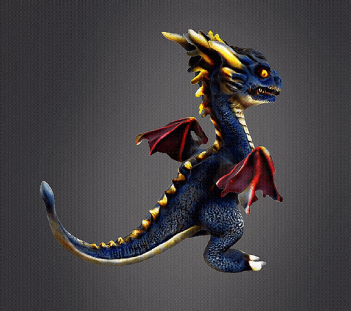 Baby dragon 3D print model_3