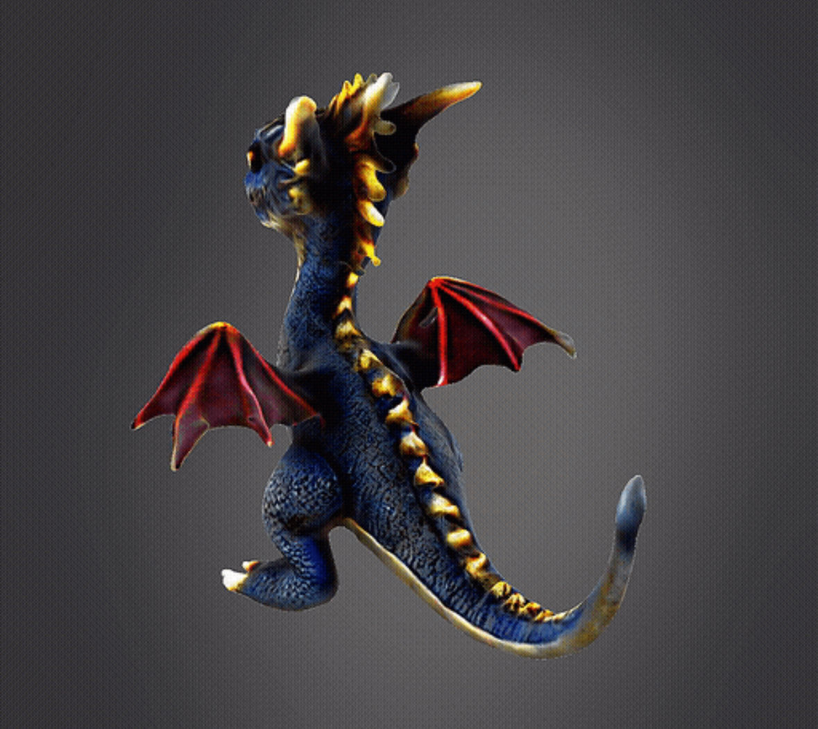 Baby dragon 3D print model_4