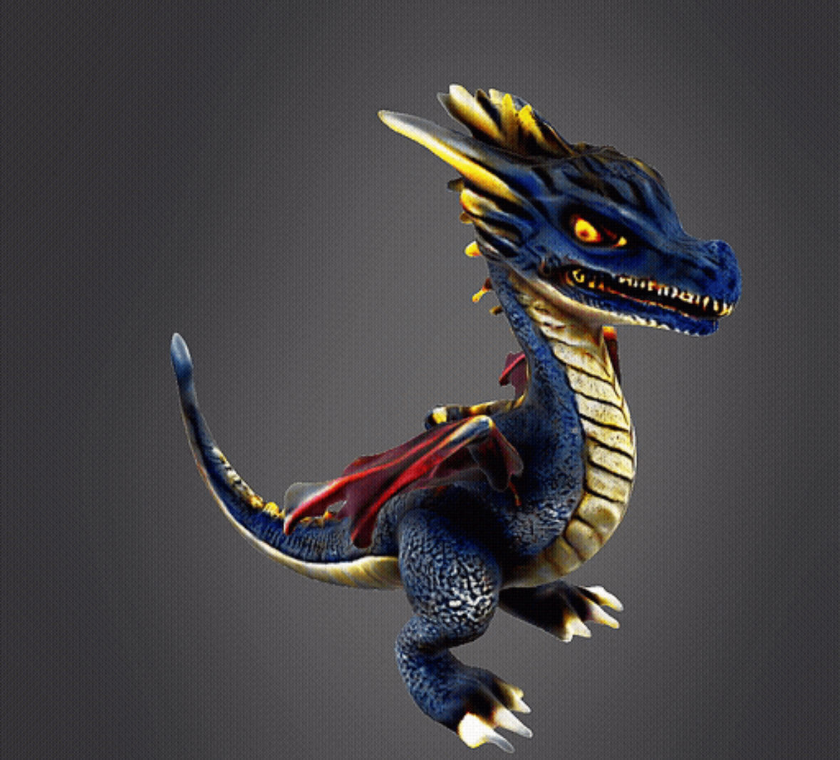 Baby dragon 3D print model_10