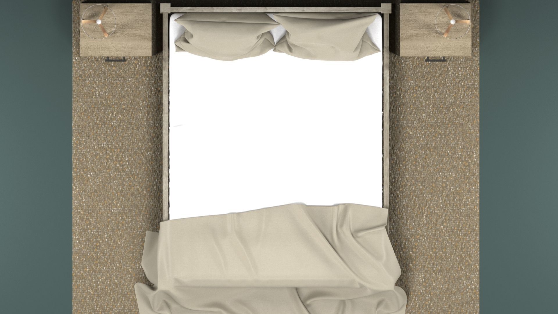 3D Bed Model for Interior Design 3D model_3