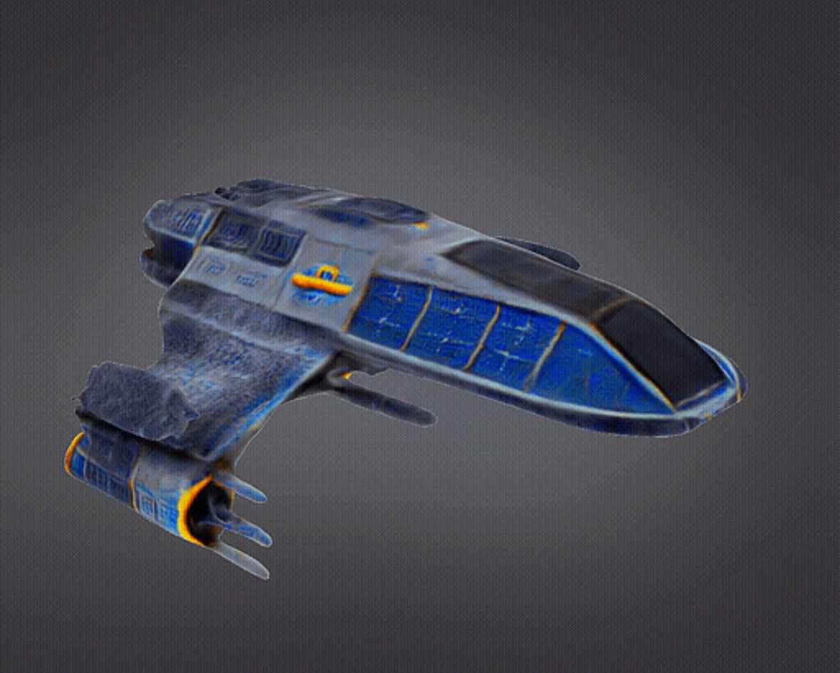 Space ship 3D print model_3