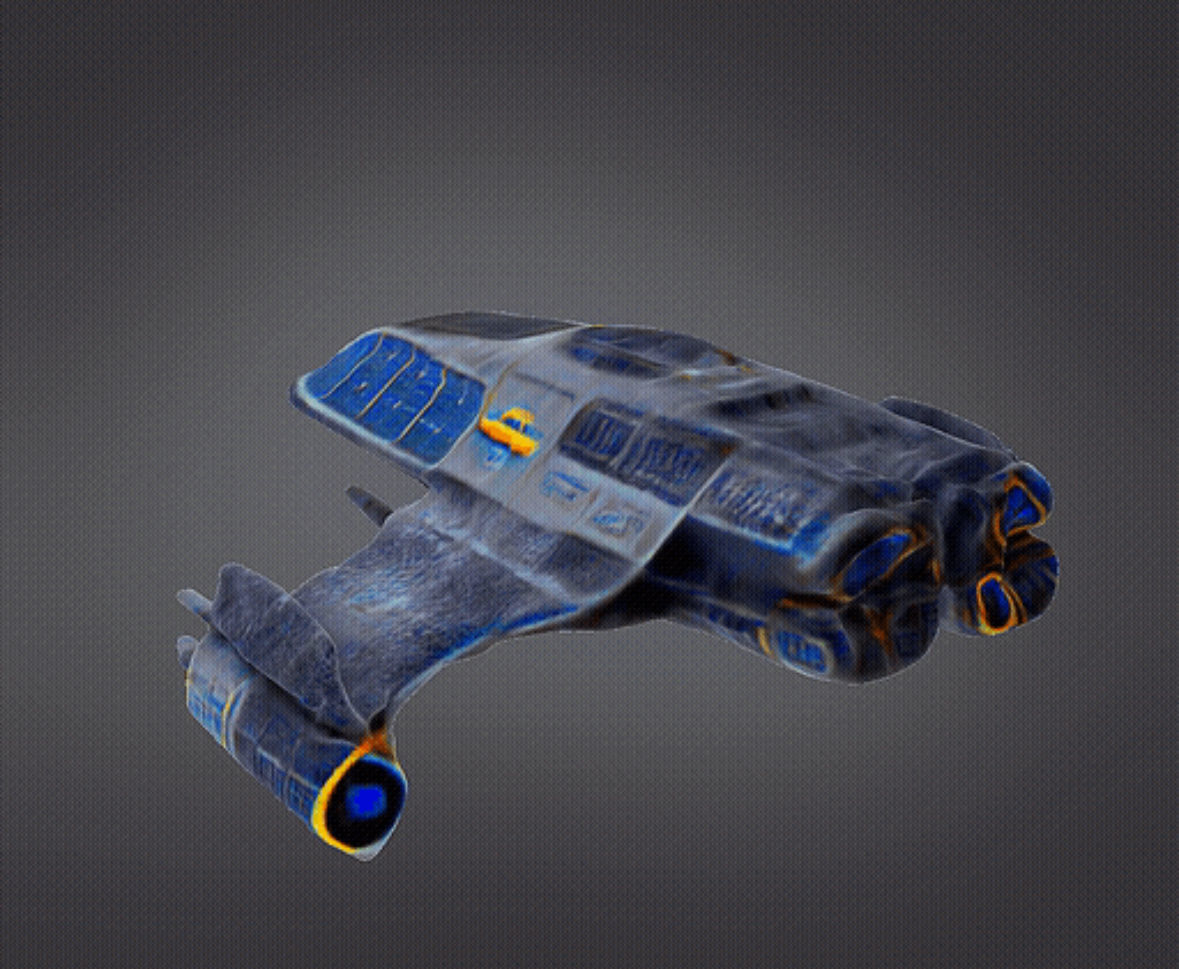 Space ship 3D print model_6