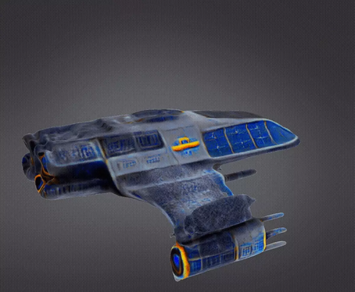 Space ship 3D print model_0