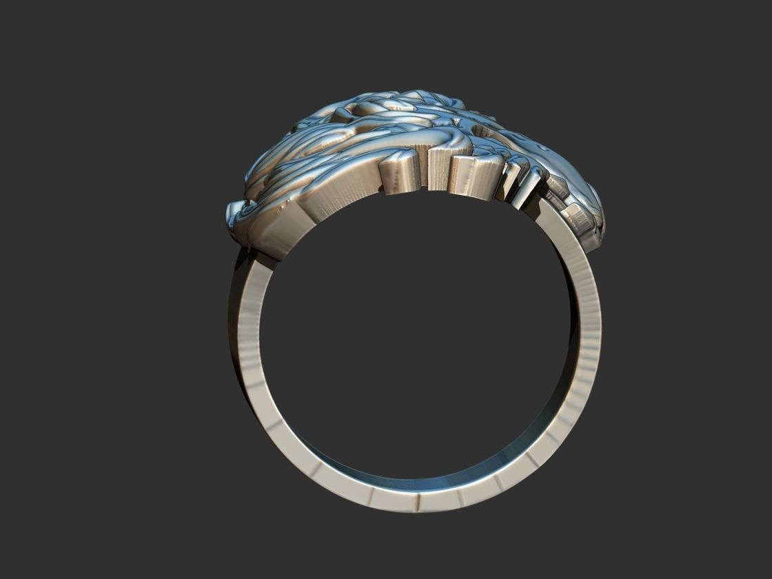 Lion Ring 3D print model_12