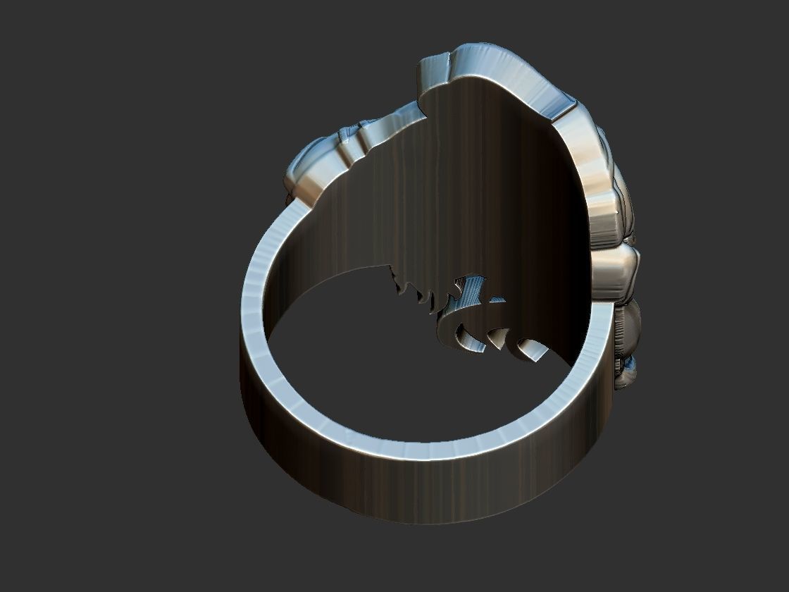 Lion Ring 3D print model_8