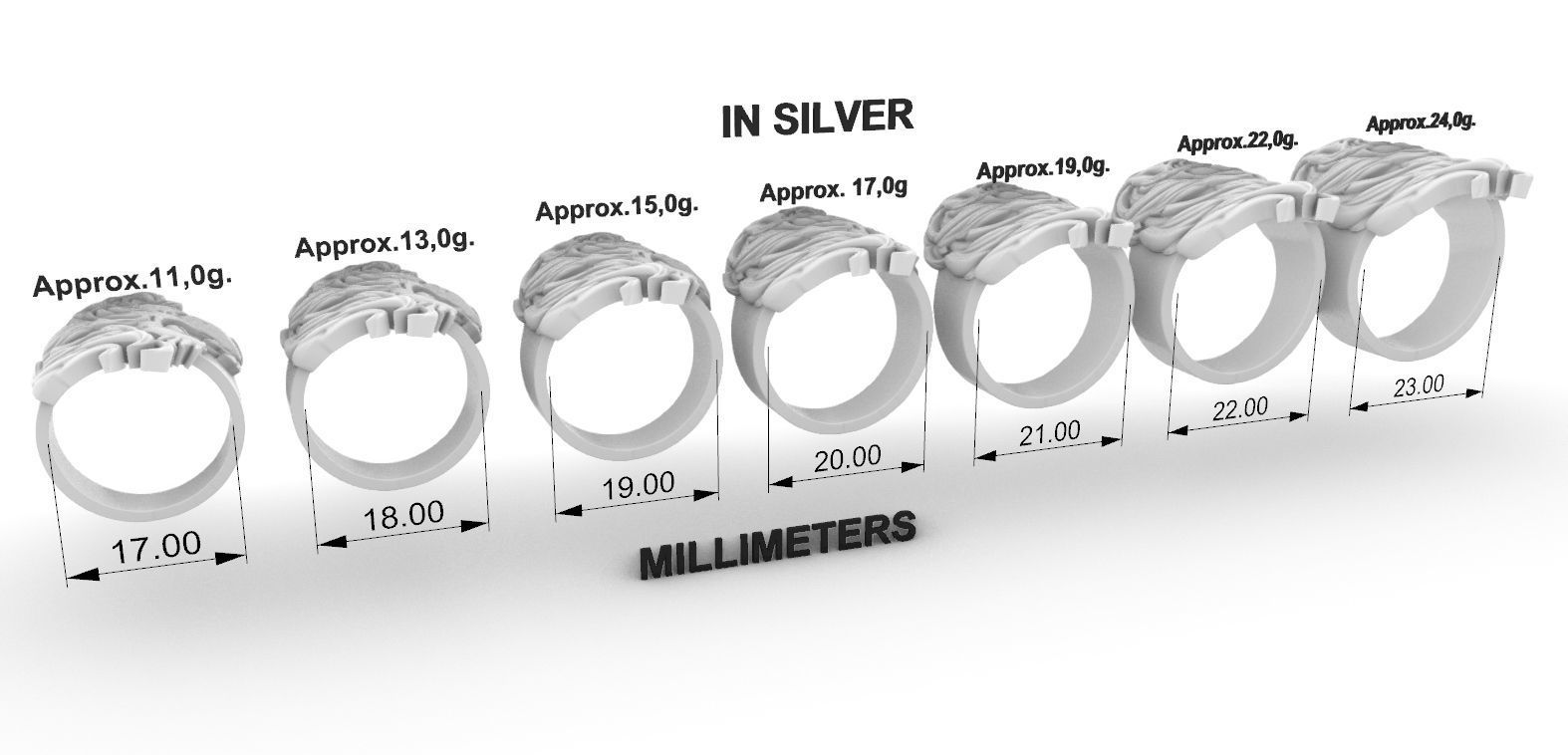 Lion Ring 3D print model_3