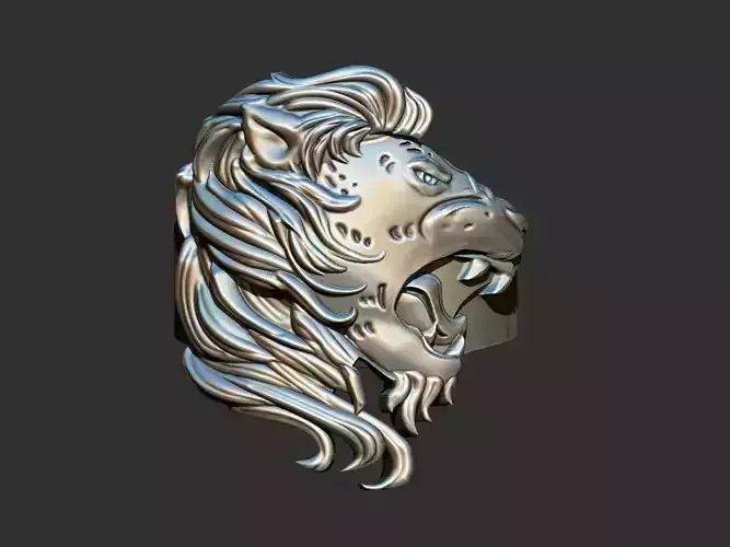 Lion Ring 3D print model