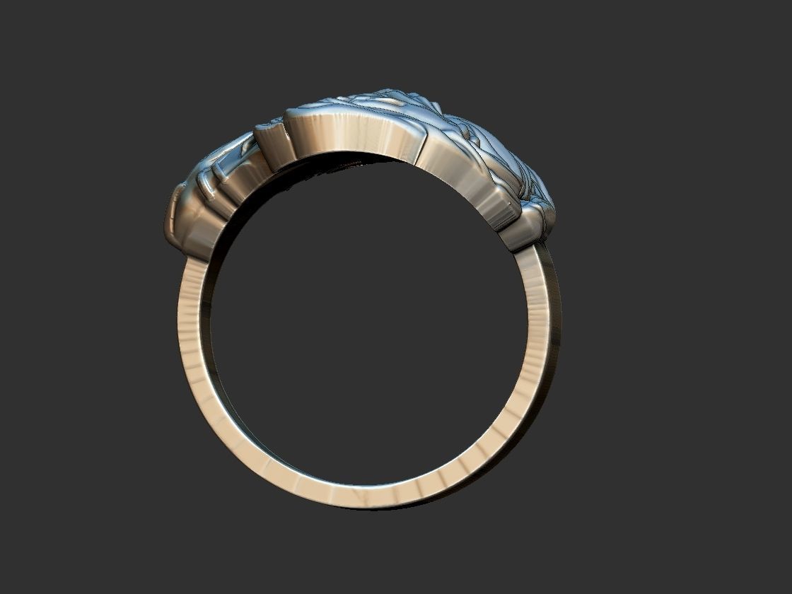 Lion Ring 3D print model_15