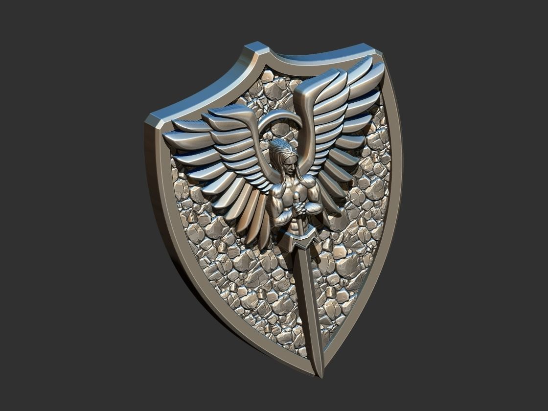 St Michael Shield 3D print model_10