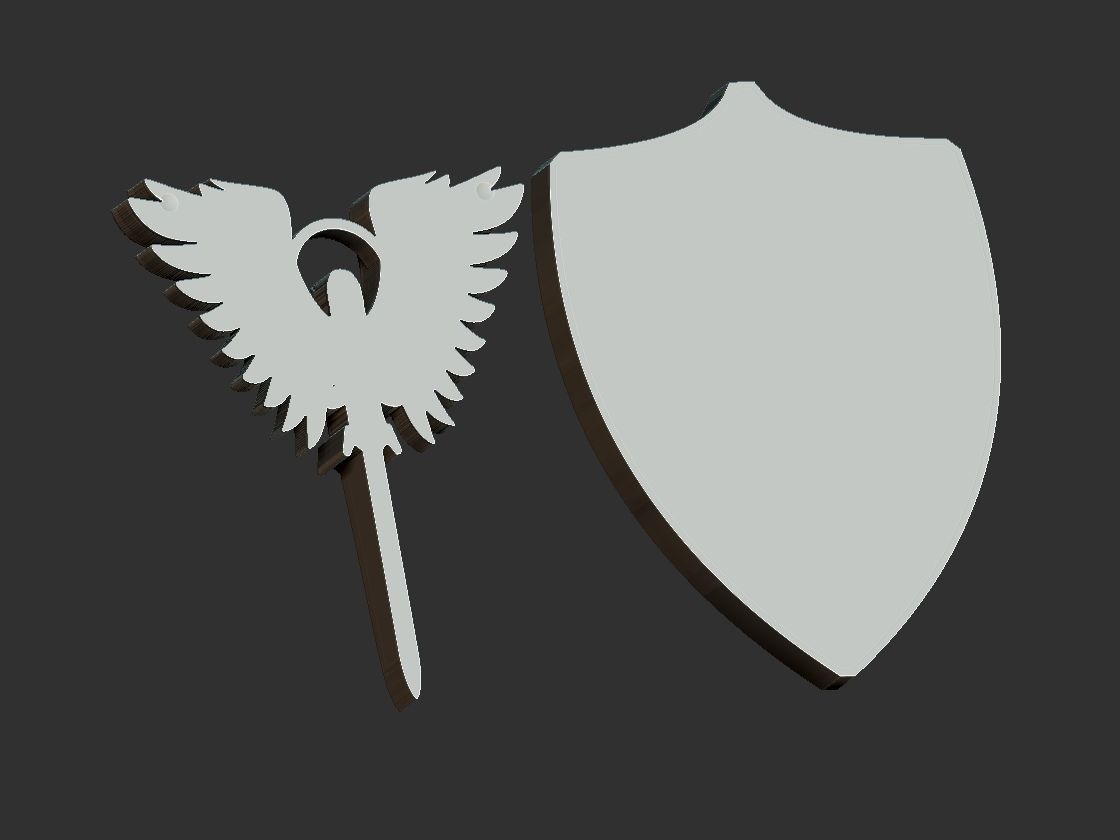St Michael Shield 3D print model_5