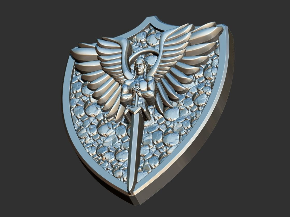 St Michael Shield 3D print model_9