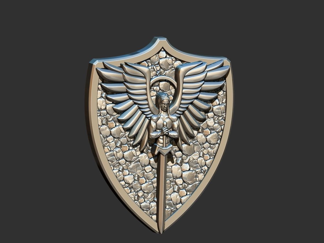 St Michael Shield 3D print model_7