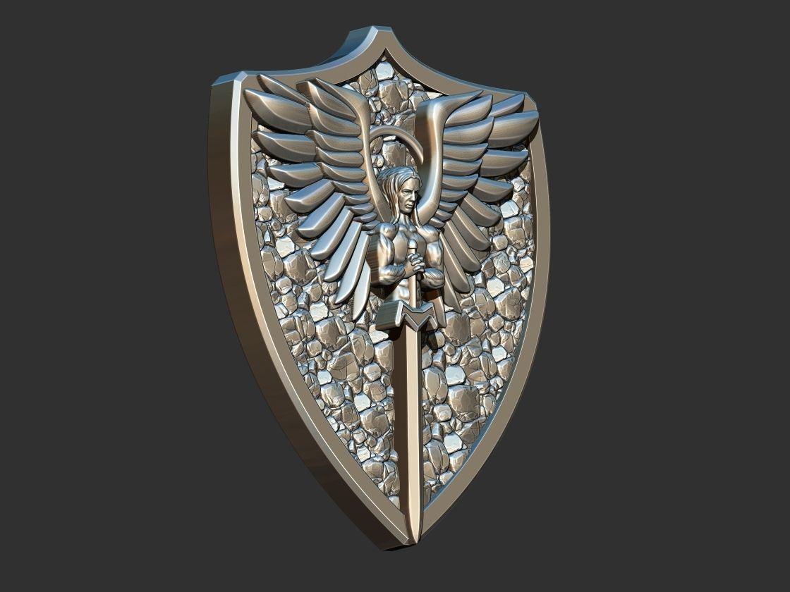 St Michael Shield 3D print model_2