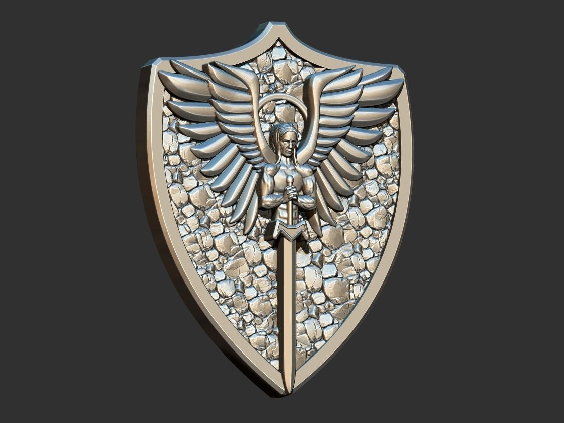 St Michael Shield 3D print model_1