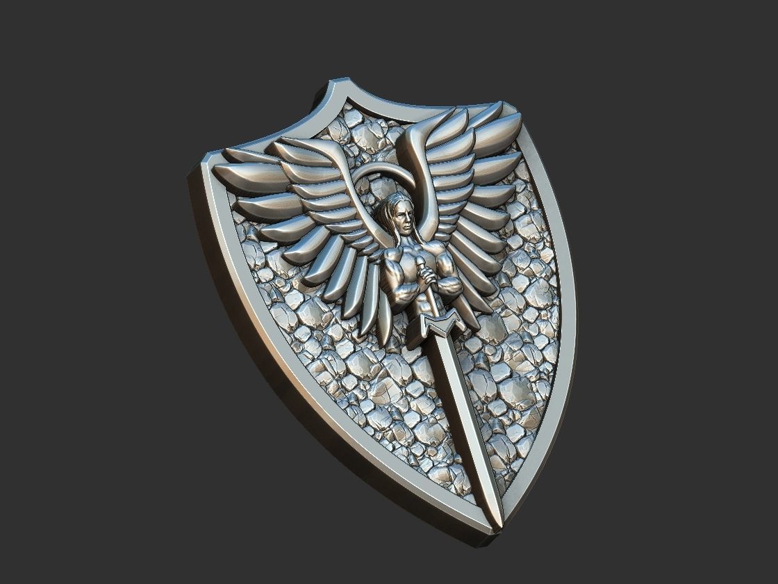 St Michael Shield 3D print model_11