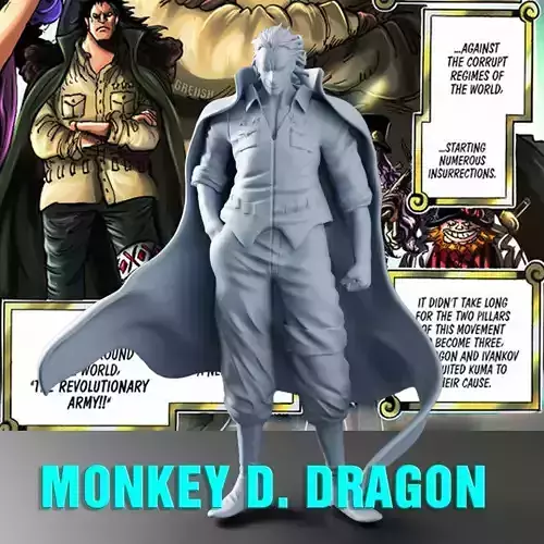 MONKEY D DRAGON - ONE PIECE - 3D PRINT 3D print model MONKEY D DRAGON - ONE PIECE - 3D PRINT 3D print model