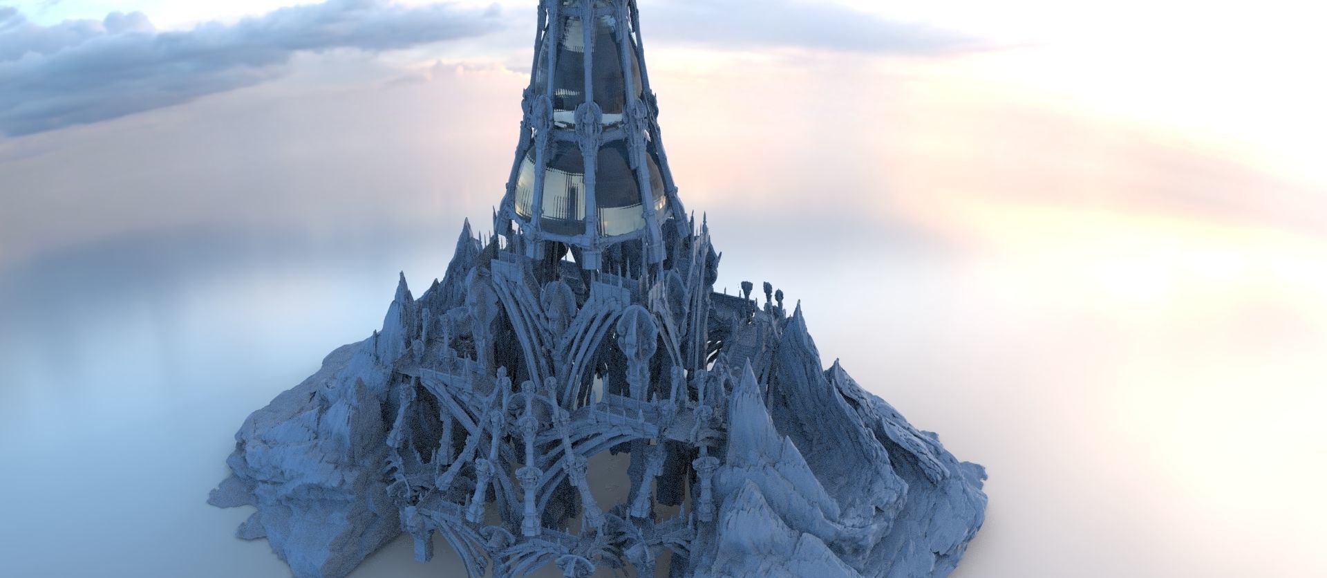 Hyborian Ancient Temple arena towers collection 3D 3D model_42