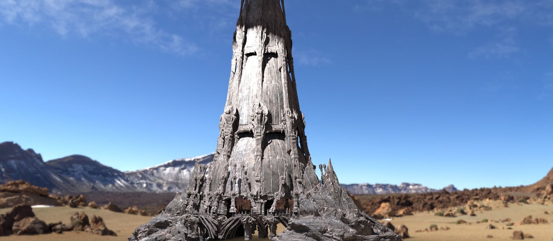 Hyborian Ancient Temple arena towers collection 3D 3D model_55