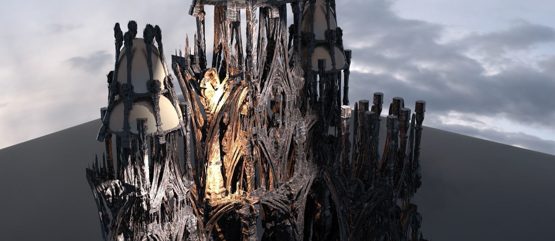 Hyborian Ancient Temple arena towers collection 3D 3D model_29