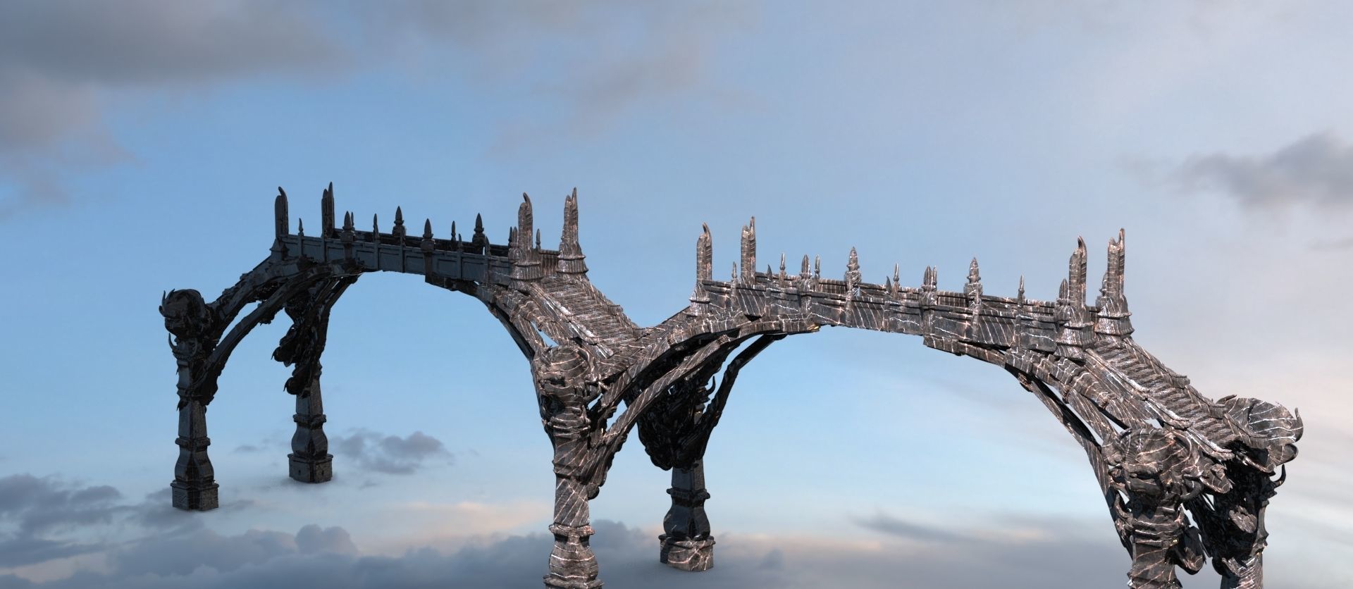 Hyborian Ancient Temple arena towers collection 3D 3D model_47