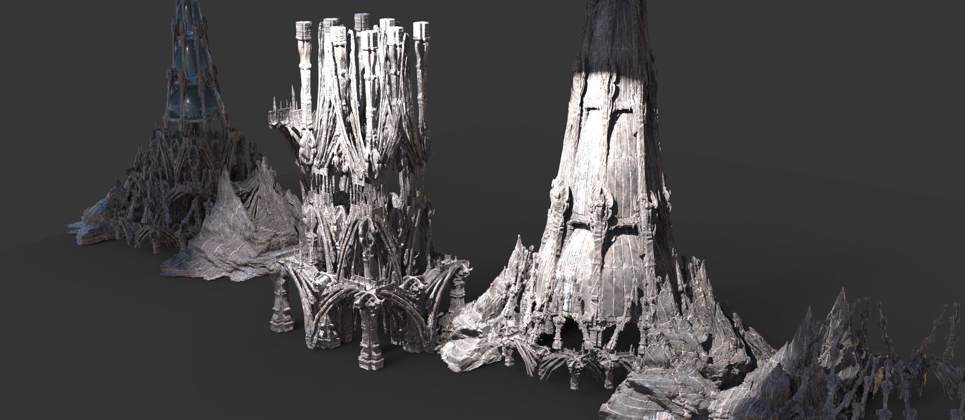 Hyborian Ancient Temple arena towers collection 3D 3D model_50