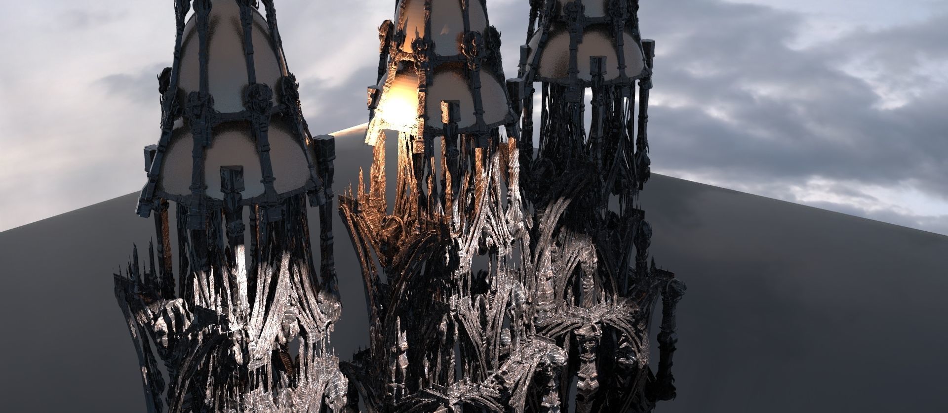 Hyborian Ancient Temple arena towers collection 3D 3D model_48