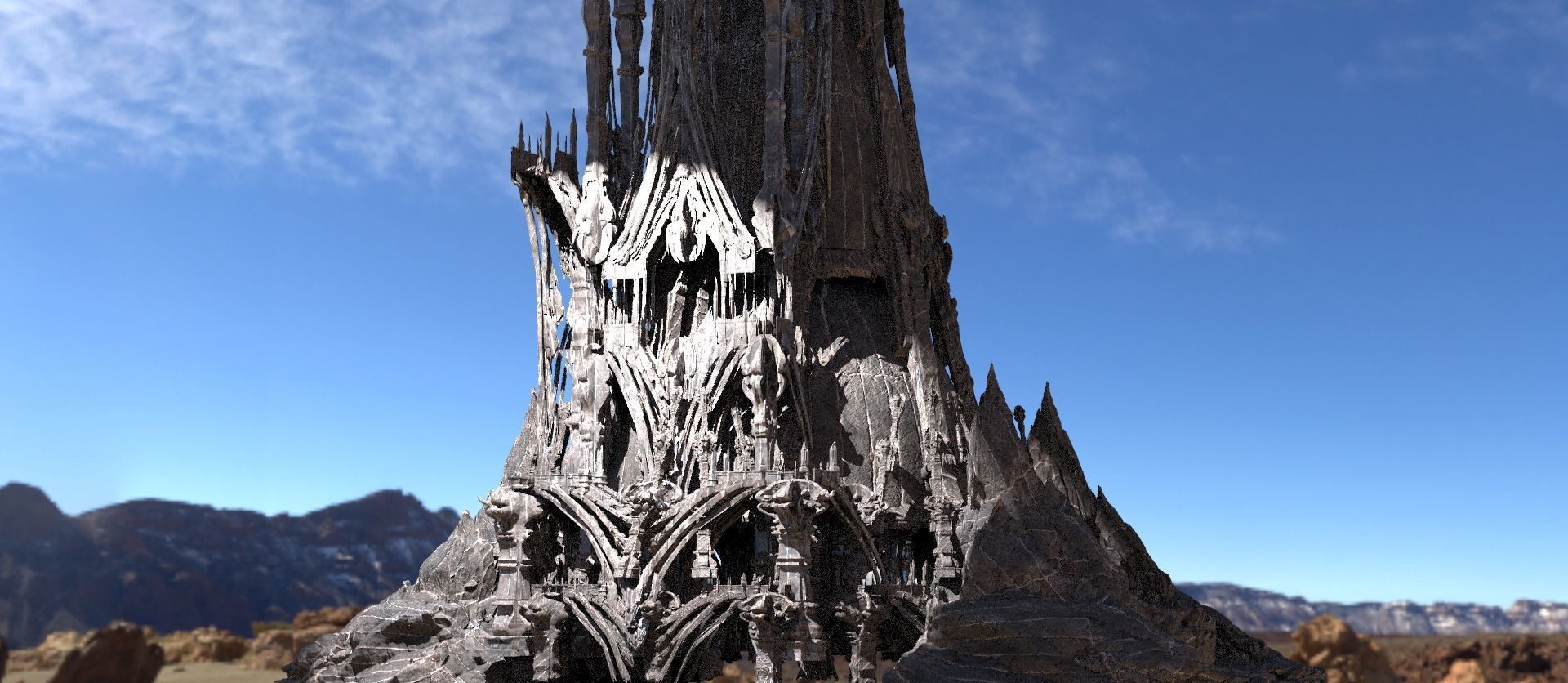 Hyborian Ancient Temple arena towers collection 3D 3D model_18