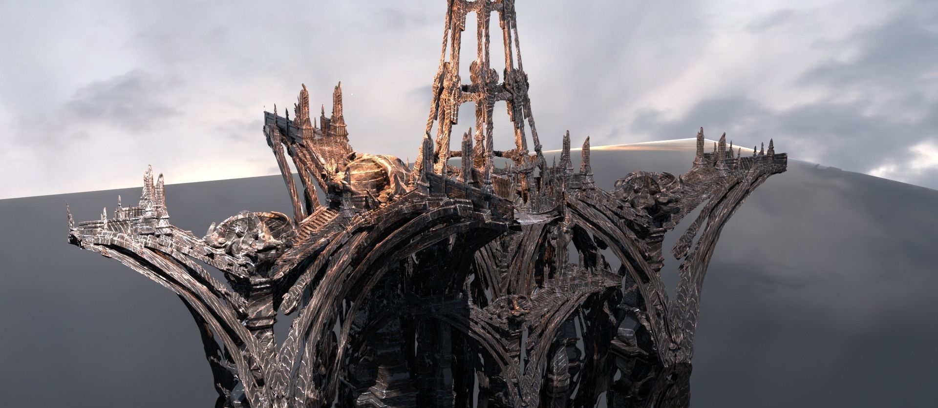 Hyborian Ancient Temple arena towers collection 3D 3D model_20