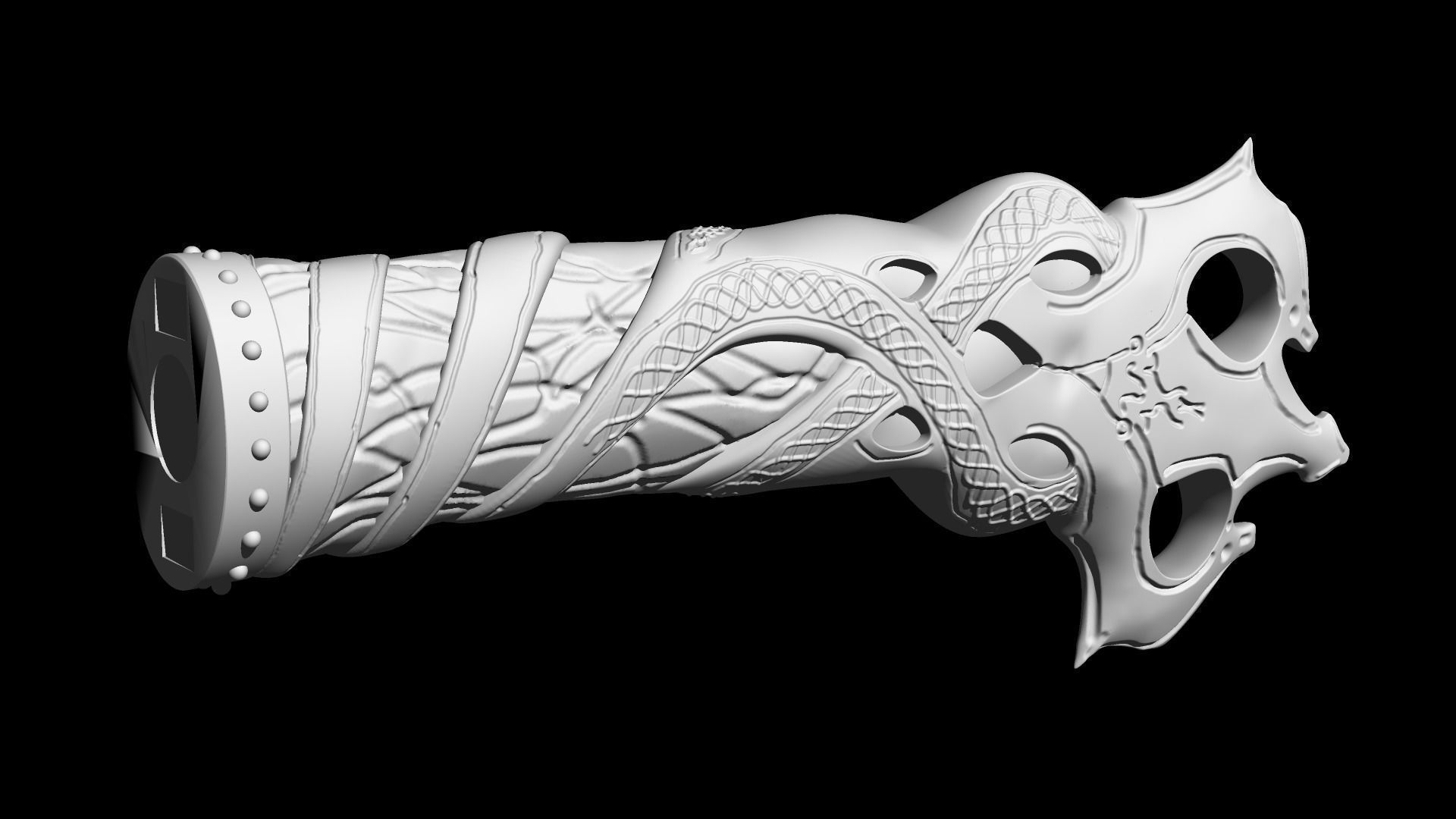 God of War 2018 Kratos blades of chaos level 5 3d model print 3D print model_35