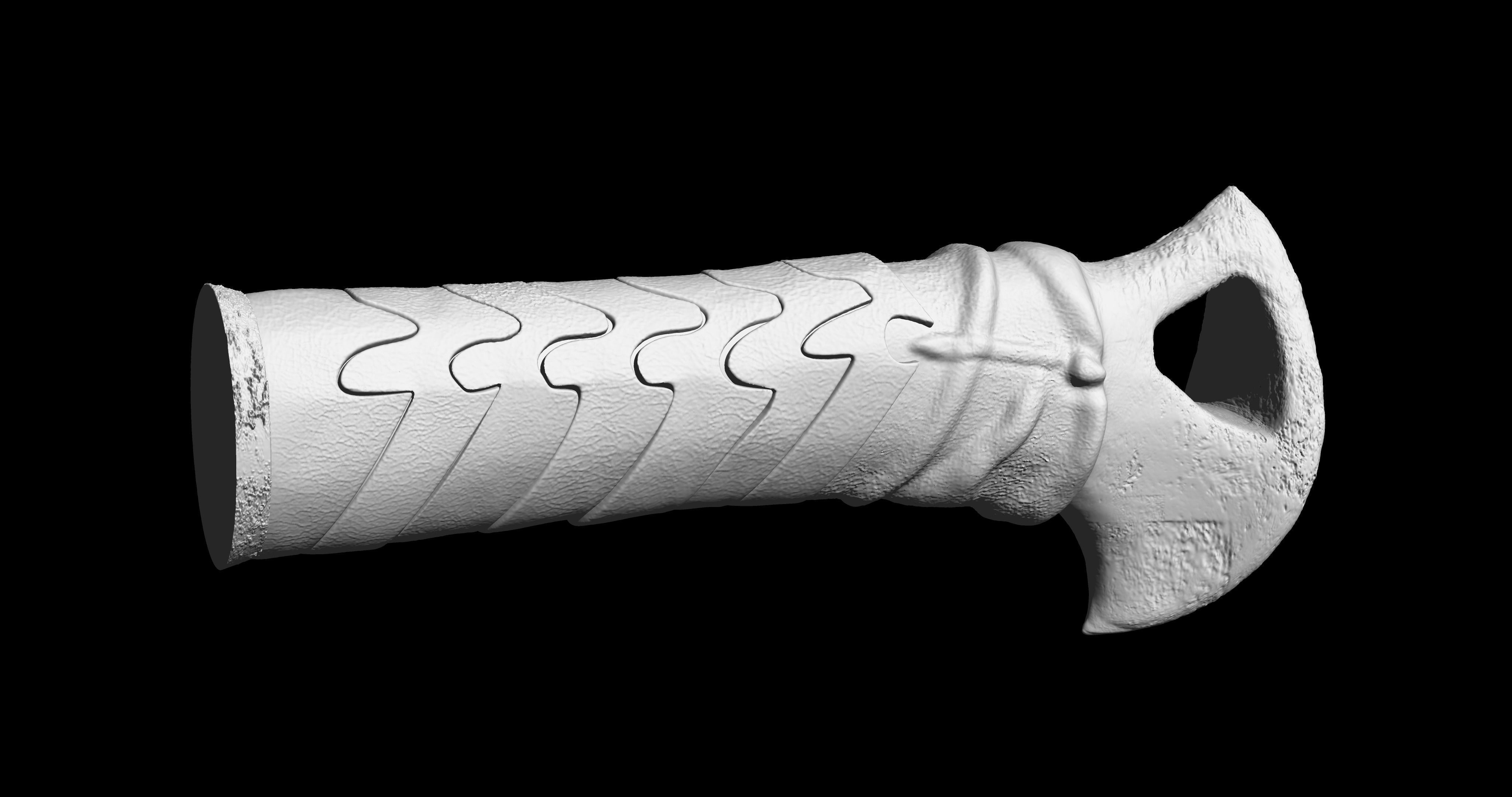 God of War 2018 Kratos blades of chaos level 5 3d model print 3D print model_37