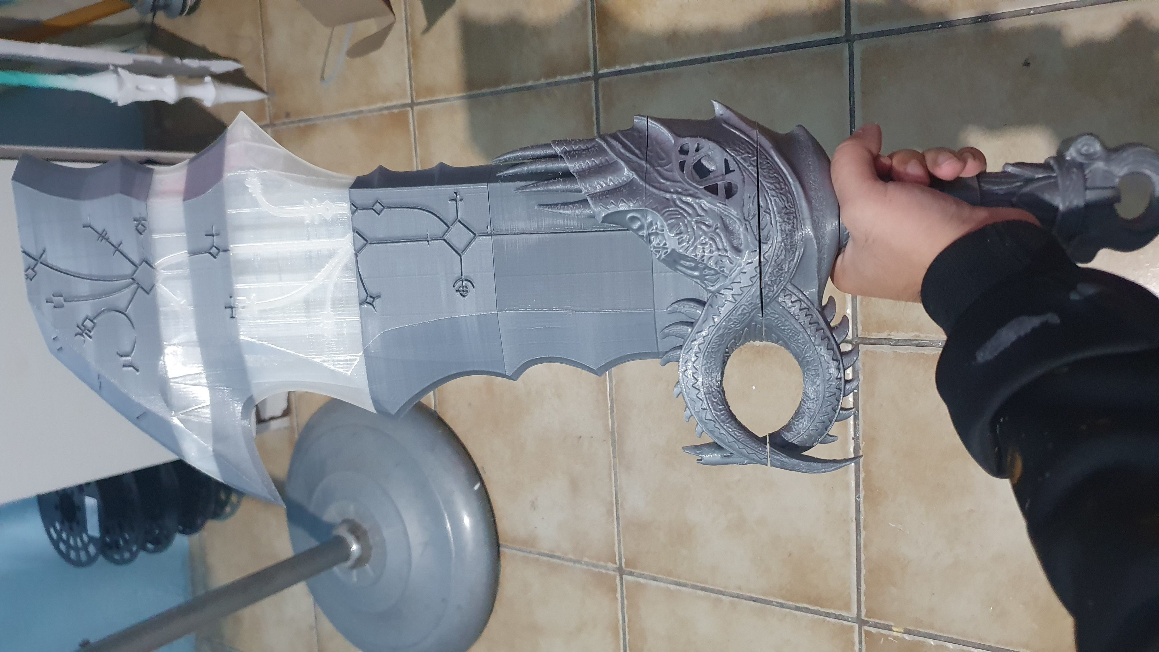 God of War 2018 Kratos blades of chaos level 5 3d model print 3D print model_28