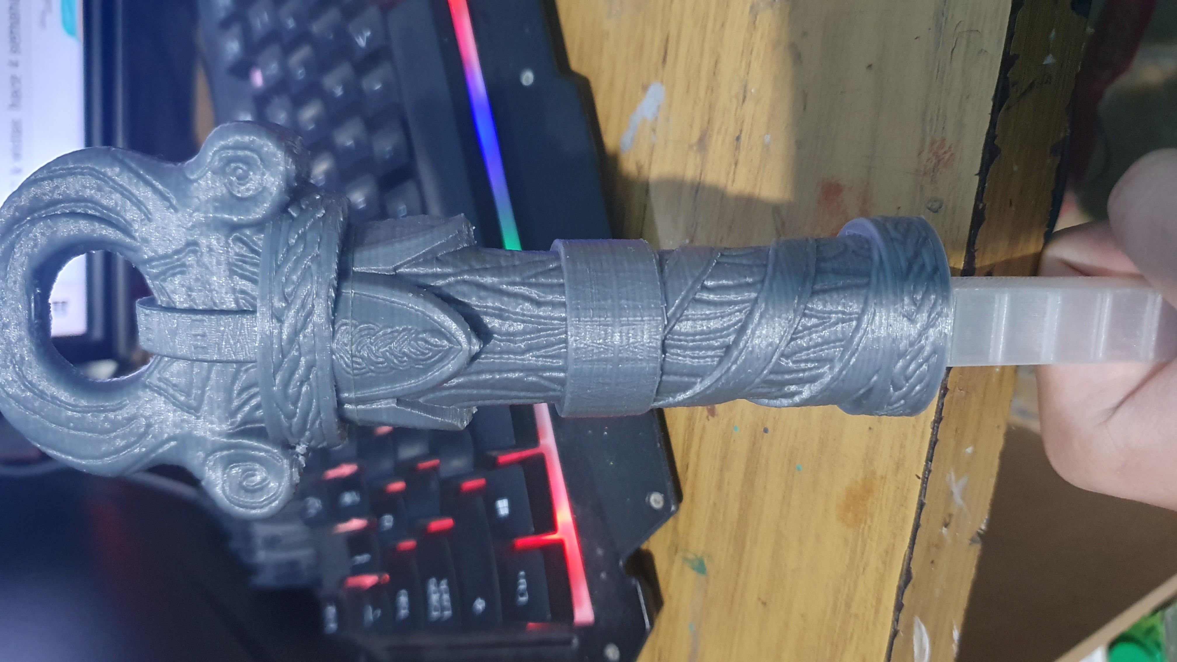 God of War 2018 Kratos blades of chaos level 5 3d model print 3D print model_26