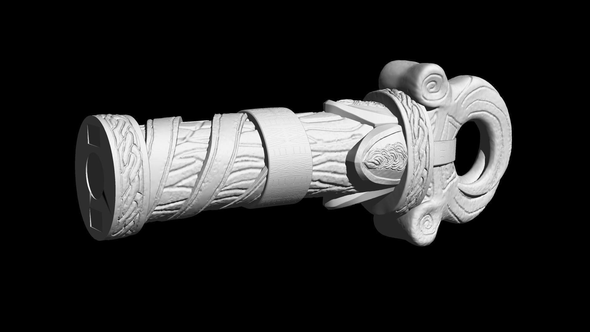 God of War 2018 Kratos blades of chaos level 5 3d model print 3D print model_33