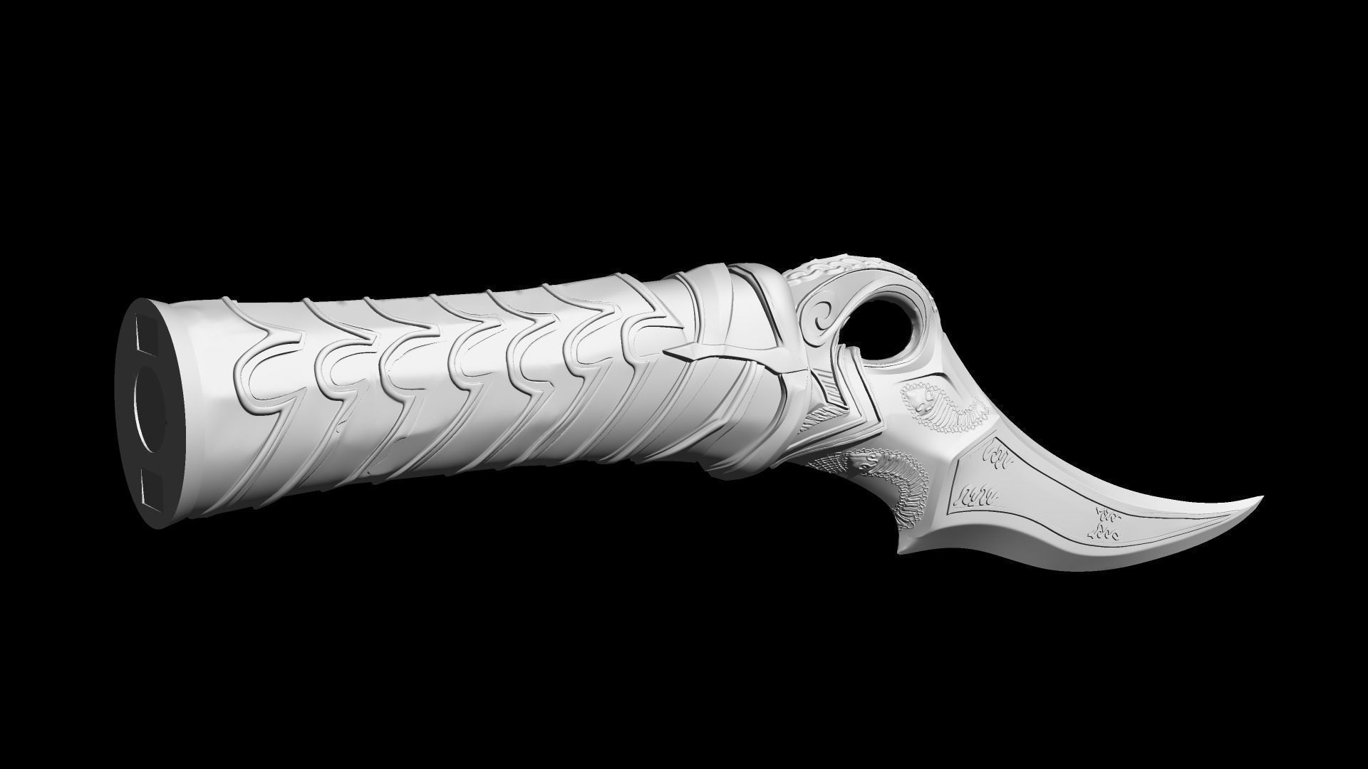 God of War 2018 Kratos blades of chaos level 5 3d model print 3D print model_36