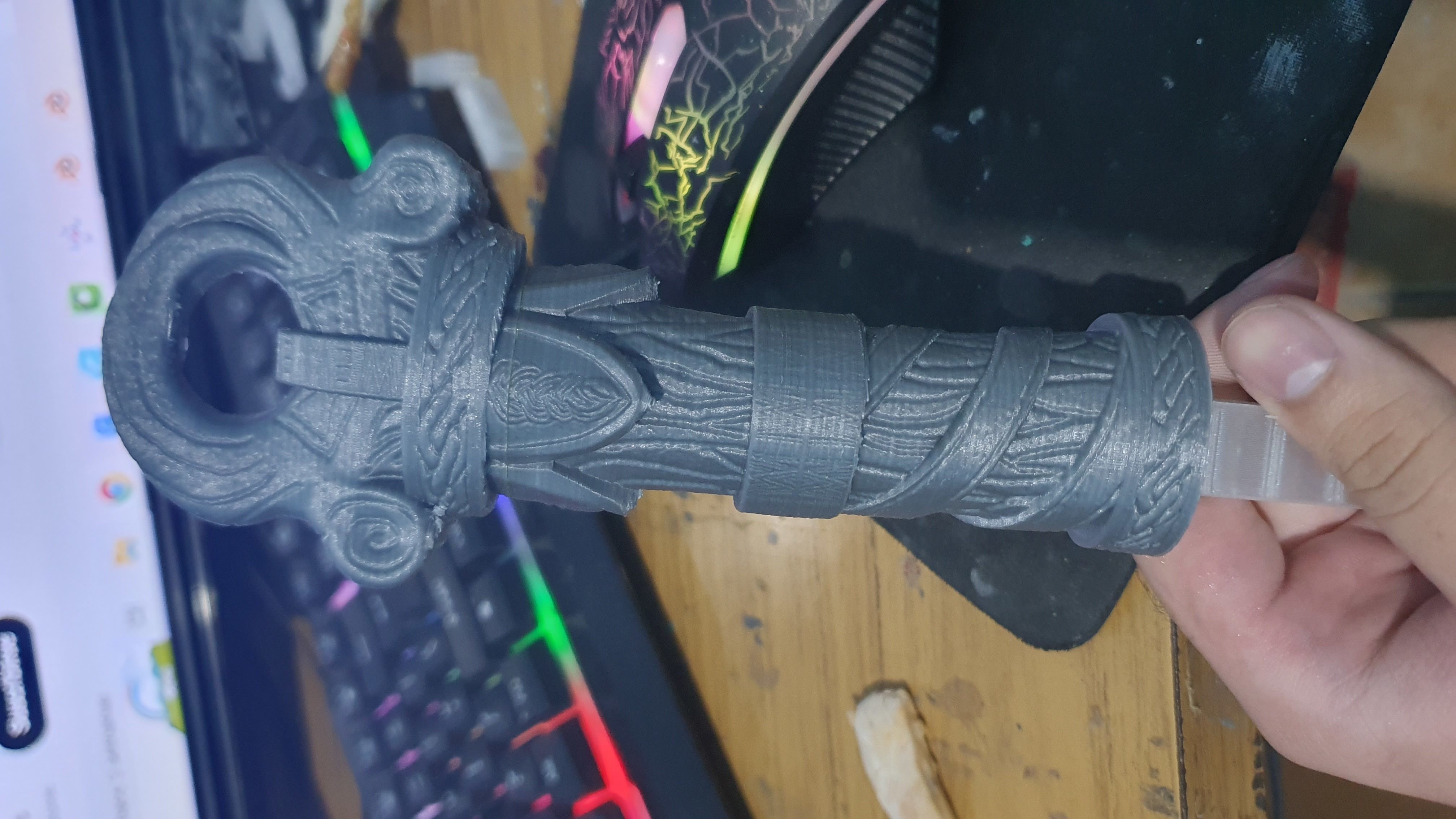 God of War 2018 Kratos blades of chaos level 5 3d model print 3D print model_32