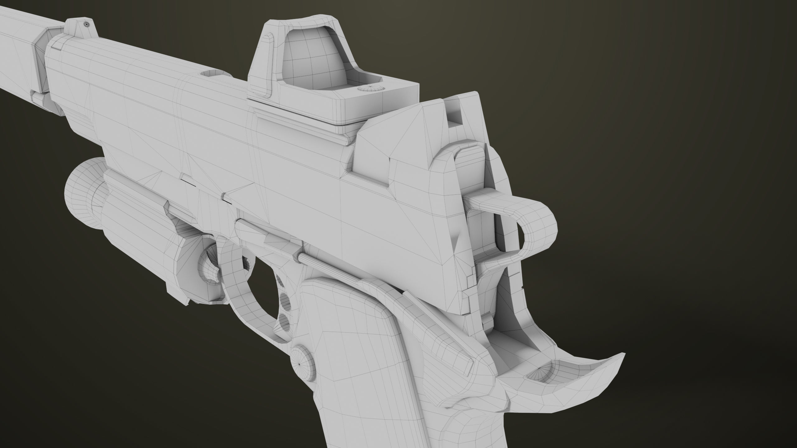 Pistol 07 Black Generic All PBR Unity UE Textures Included Low-poly 3D model_54