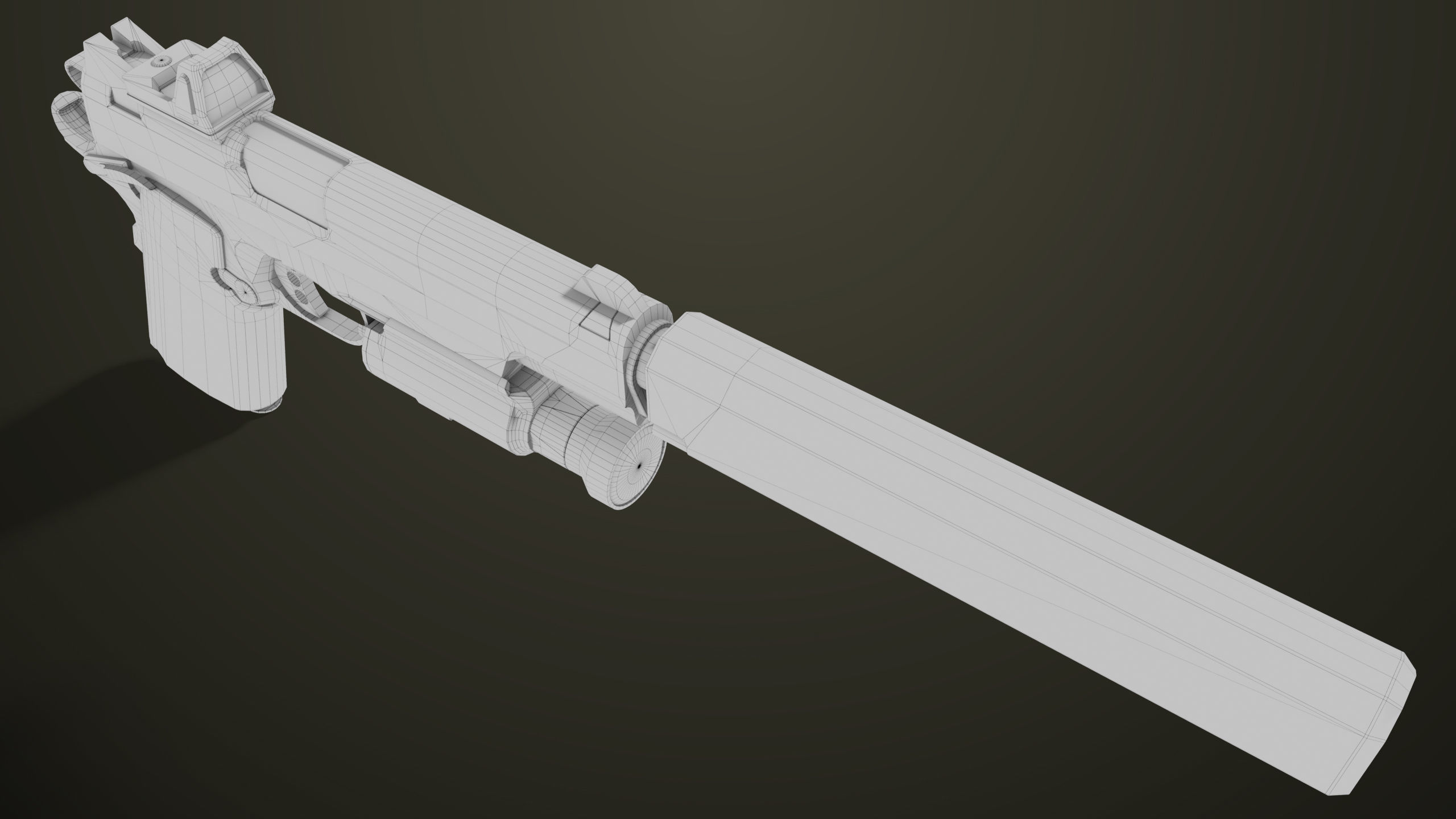 Pistol 07 Black Generic All PBR Unity UE Textures Included Low-poly 3D model_57