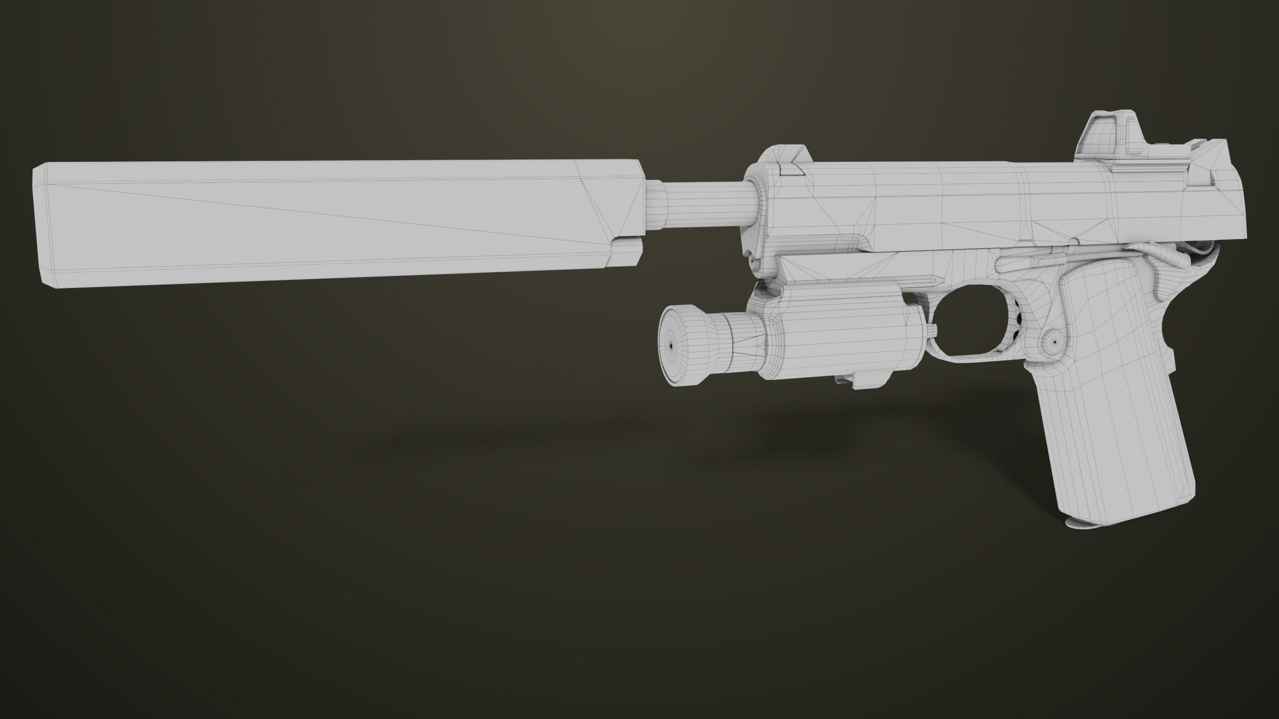 Pistol 07 Black Generic All PBR Unity UE Textures Included Low-poly 3D model_45