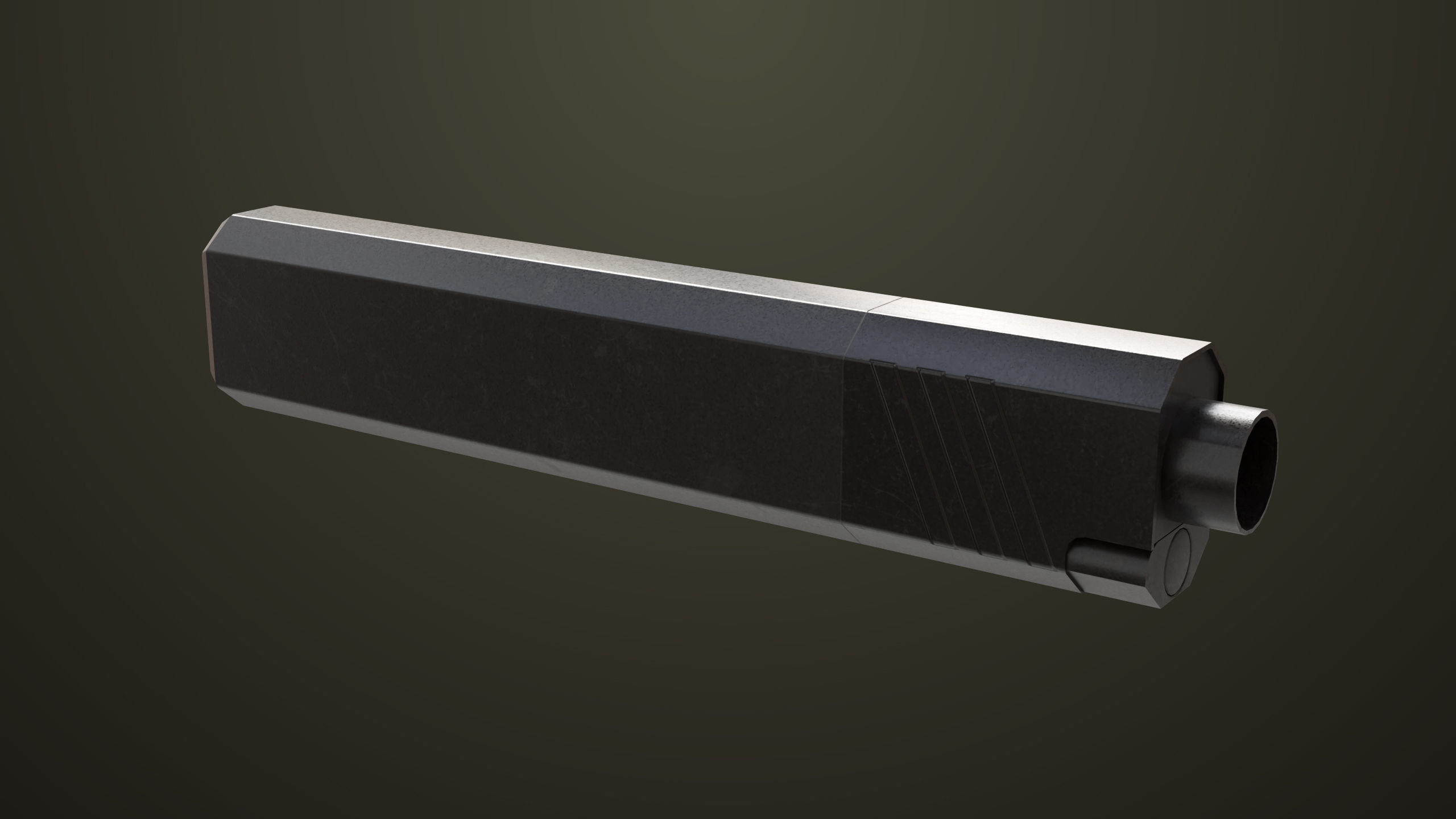 Pistol 07 Black Generic All PBR Unity UE Textures Included Low-poly 3D model_41