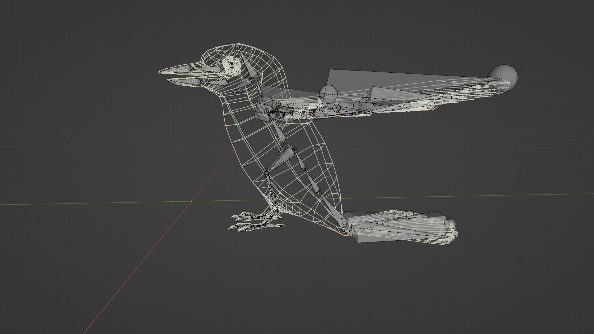 Game Ready Kookaburra with Animations Low-poly 3D model_10