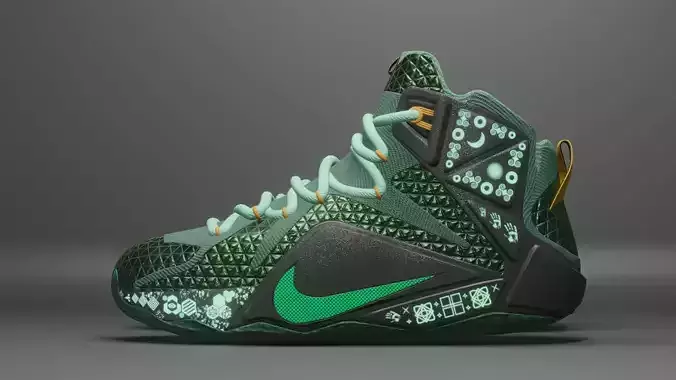 Nike Lebron green punk