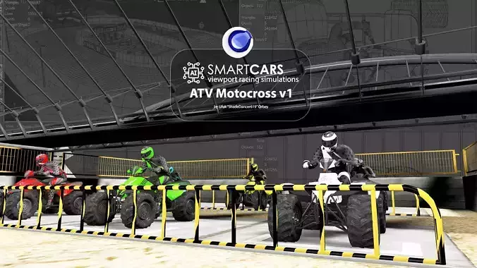 SMARTCARS AI ATV Motocross Simulations v1 3D model