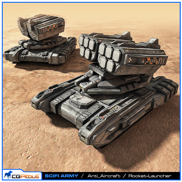 SciFi Army Ground Units 02 Low-poly 3D model_1