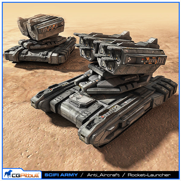 SciFi Army Ground Units 02 Low-poly 3D model_2