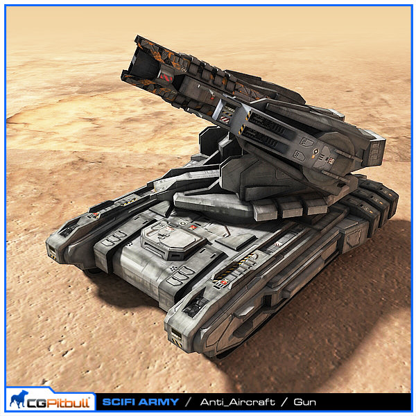 SciFi Army Ground Units 02 Low-poly 3D model_4