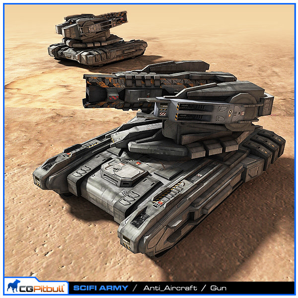 SciFi Army Ground Units 02 Low-poly 3D model_3