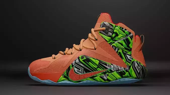 Nike Lebron orange neo green