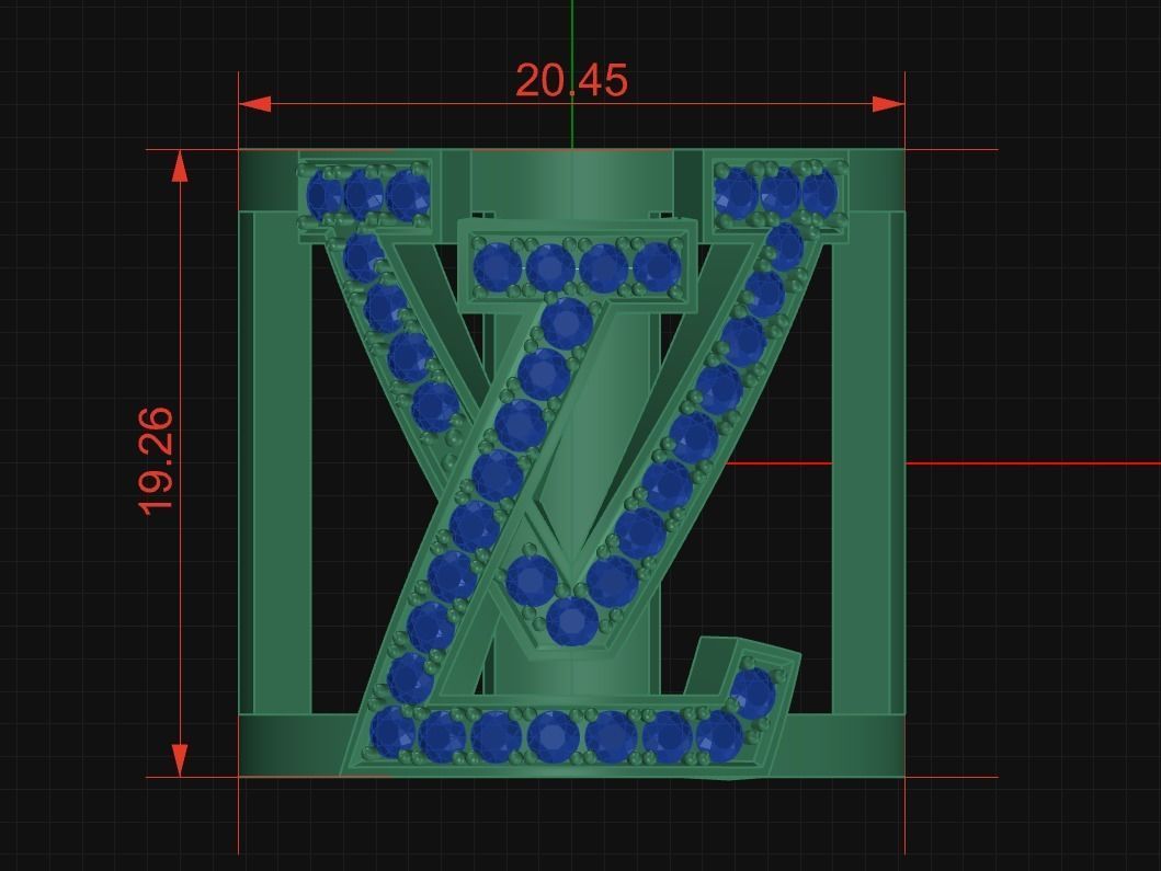 LOUIS VUITTON Ring  Code-BAD092 3D print model_4