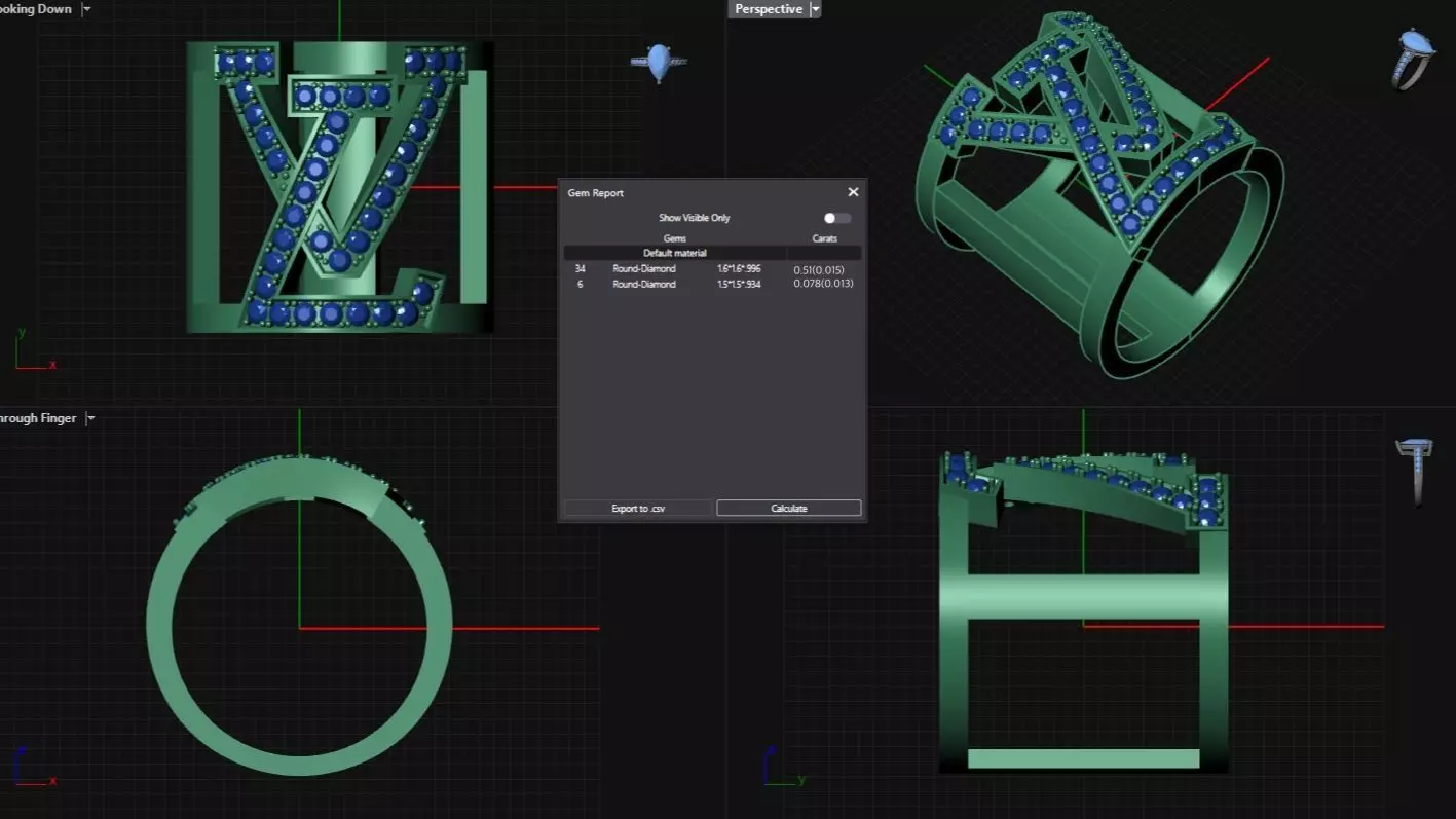 LOUIS VUITTON Ring  Code-BAD092 3D print model_0